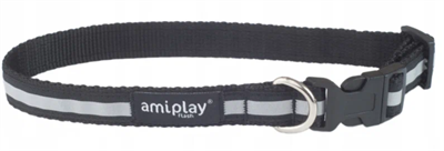 Ошейник регулируемый Shine М 25-40/1,5cm Черный - фото 88008