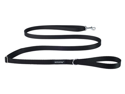 Поводок регулируемый Easy Fix Basic M 160-300x1.5cm Черный - фото 89505
