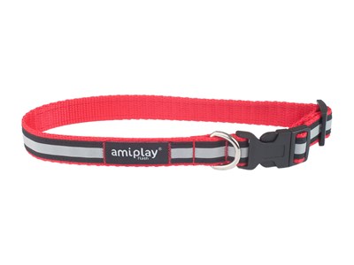Ошейник регулируемый Shine XL 45-70/2,5cm Красный - фото 89545