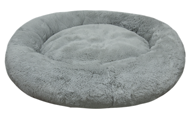 Лежанка круглая, мех средневорсный 800*800*150, серый 22256-3 «ЗООНИК» - фото 89986