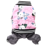 ОДЕЖДА Комбинезон розовый с белыми розами, размер S, длина 24см (Хм16C) - фото 90012