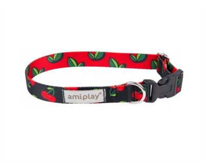 Ошейник регулируемый BeHappy М 25-40/2cm Вишня - фото 90556