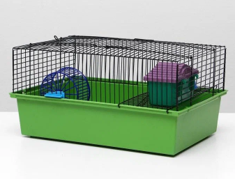 Клетка д/грызунов, с этажом, 37х26х27 см (3шт*1уп), Изумрудная ТМ УЮТ (РПК24=изумрудная) - фото 91049