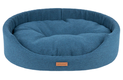 Лежак овальной формы Montana ХL 72*63*16cm Голубой - фото 91169