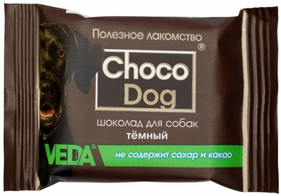 Лакомство CHOCO DOG шоколад темный для собак, 15г - фото 91677