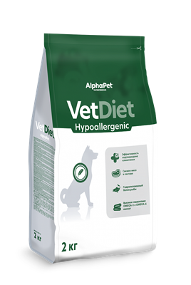 Корм AlphaPet Vet Diet сухой полнор.диет.д/взр.соб.всех пор. при пищ.аллер.и неперен.ингред.2кг(5124 - фото 91727