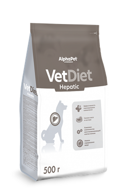 Корм AlphaPet Vet Diet сухой полнор.диет.д/взр.соб.всех пород при заболеваниях печени 0,5кг () - фото 92158
