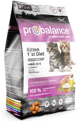 Корм ProBalance 1st Diet сухой для котят с цыпленком, 400гр (1453) - фото 92617