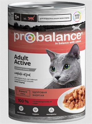 Корм ProBalance Active консервированный для активных кошек, 415гр (2221) - фото 92991