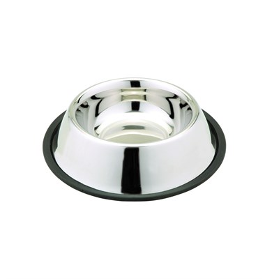Миска из нержавеющей стали  на резине 0,90л. - фото 93374