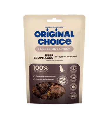Лакомства ORIGINAL CHOICE для собак пищевод говяжий 32 г  - фото 93788