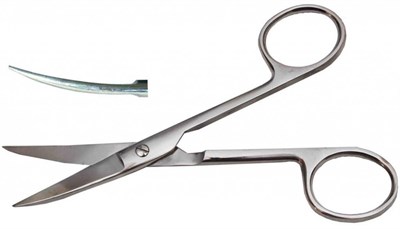 Ножницы с двумя острыми концами изогнутые 170мм Н-4-2 - фото 94067