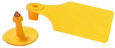 Бирка ROUNDPLUS MACHO с мет.щипом, без номера. Желтый - фото 94250