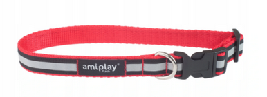 Ошейник регулируемый Shine М 25-40/1,5cm Красный - фото 94287