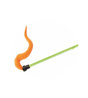 Игрушка Удочка-Дразнилка "Червяк" длинная палочка 100*7*2см GoSi - фото 94321