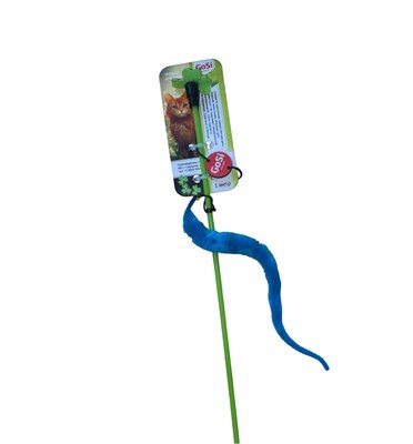 Игрушка Удочка-Дразнилка "Червяк" длинная палочка 150см GoSi - фото 94361