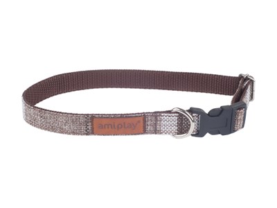 Ошейник регулируемый  London L 35-50/2см Коричневый - фото 94425