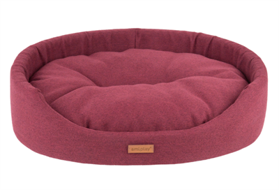 Лежак овальной формы Montana L 58*50*15cm Бордо - фото 94466