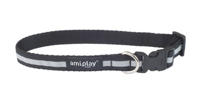 Ошейник регулируемый Shine L 35-50/2,cm Черный - фото 94511