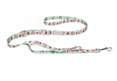 Поводок 7в1 BeHappy S 100-200/1,5cm Фламинго - фото 94544