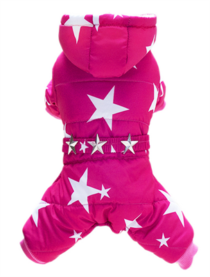 ОДЕЖДА Комбинезон с капюшоном розовый, Звезды, XS-16см (Хм12ХС) - фото 94580