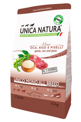 Корм Unica Natura Mono д/соб.ср.и кр.пор.гусь 12кг (5877) - фото 94641