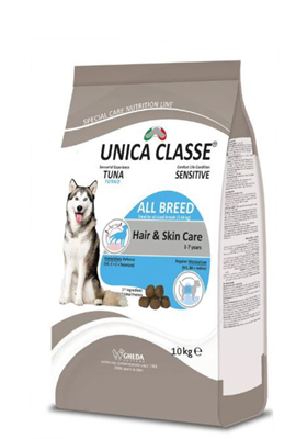 Корм Unica Classe д/взр.соб.всех пород уход за шерсть/кож.тунец 10кг (9396) - фото 94685