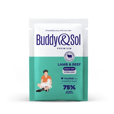 Корм B&S PREMIUM STERILIZED Влажный корм д/кошек стерил (ягненок и телятина в соусе) 85г (0772) - фото 94712
