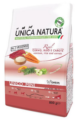Корм Unica Natura д/соб.мел.пор. олен,рис,мор 800гр (5297) - фото 94759