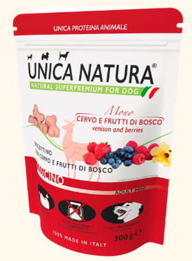 Печенье Unica Natura Mono д/соб.олен.,ягод.300г (7567) - фото 94765