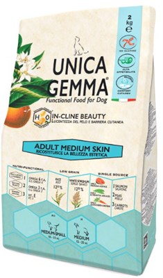 Корм Unica Gemma д/соб.сред.пор.д/кожи,шерсти 2кг (5570) (УЦЕНКА СРОК) - фото 94780