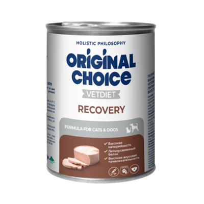 Корм ORIGINAL CHOICE VETDIET Recovery ветерин.диета д/собак и кошек восстановительная диета 340г - фото 94830