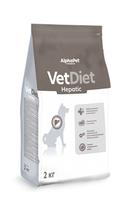 Корм AlphaPet Vet Diet сухой полнор.диет.д/взр.соб.всех пород при заболеваниях печени 2кг (5100) - фото 94837