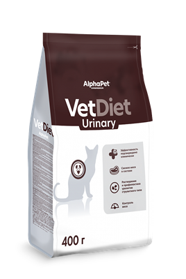 Корм AlphaPet Vet Diet сухой полнор.диет.д/взр.кош.и кот.при заболев.мочевывод.путей 0,4кг(5230) - фото 94839