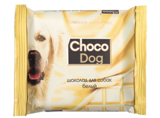 Лакомство CHOCO DOG шоколад белый для собак, 85г (Уценка срок ) - фото 95015
