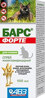 Барс Форте спрей инсект. для кошек 100 мл - фото 95108