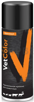 Аэрозольная краска для животных VetColor, цвет оранжевый, 520мл - фото 95120