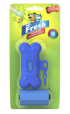 Пакеты Mr.Fresh для уборки фекалий с брелоком-держателем 40шт (3347) - фото 95563