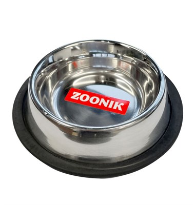 Миска металл. противоскользящая 0,7л (1504) 17704-00 «ЗООНИК» - фото 95681
