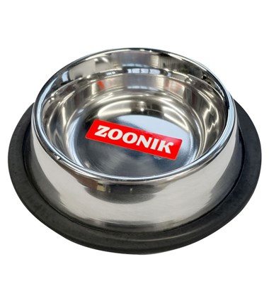 Миска металл. противоскользящая 1,8л (1506) 17706-00 «ЗООНИК» - фото 95682