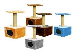 Дом д/кошки, прямоуг. мален. с лежанкой и когтеточкой, мех.одн.,корич(470*330*500) Э22246-2 "ЗООНИК" - фото 95753