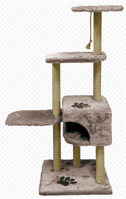 Комплекс д/кошки, 4-х этажный, ме.одн.,серый (640*410*1170) Э22247-3 "ЗООНИК" - фото 95755