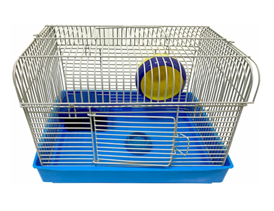 Клетка  д/хомяка (дом, колесо, миска) 32*22,5*23см 18319 "ЗООНИК" - фото 95787