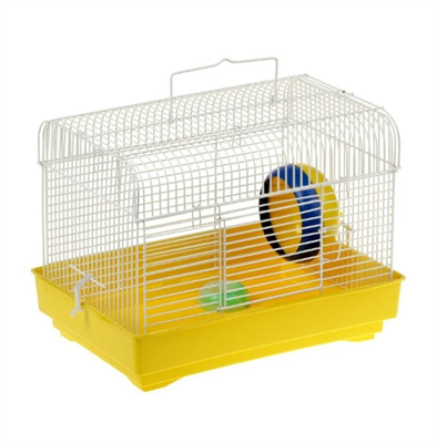 Клетка  д/грызунов (колесо+миска)32х22,5х23 18320 "ЗООНИК" - фото 95796