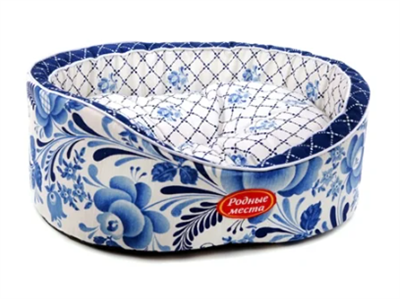 Лежак РОДНЫЕ МЕСТА Гжель (43*38*15см) (8540) - фото 95807