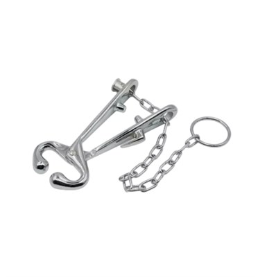 Щипцы носовые для фиксации скота с цепью, арт. 104416 - фото 95844