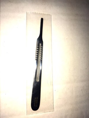 Ручка скальпеля, нержавеющая сталь, арт. 125910  - фото 95845