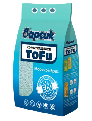 Наполнитель Барсик TOFU Морской бриз 4,54 л - фото 96028