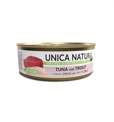 Корм Unica Natura д/кошек тунец с форелью 70г (8726) - фото 96150