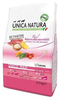 Корм Unica Natura д/соб.кр.пор. ветч,рис,карт 2,5кг (4535) - фото 96158